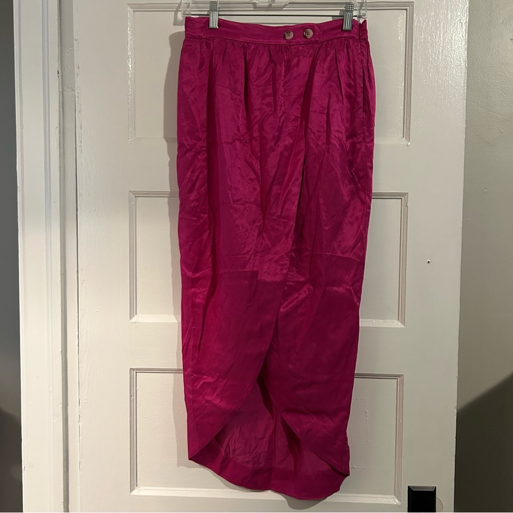 Maeve by Anthropologie Fuchsia Tulip Midi Skirt